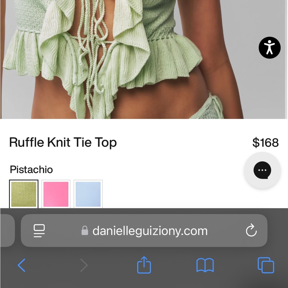 Guizio Light Green Ruffled Knit Set - Picture 5 of 5